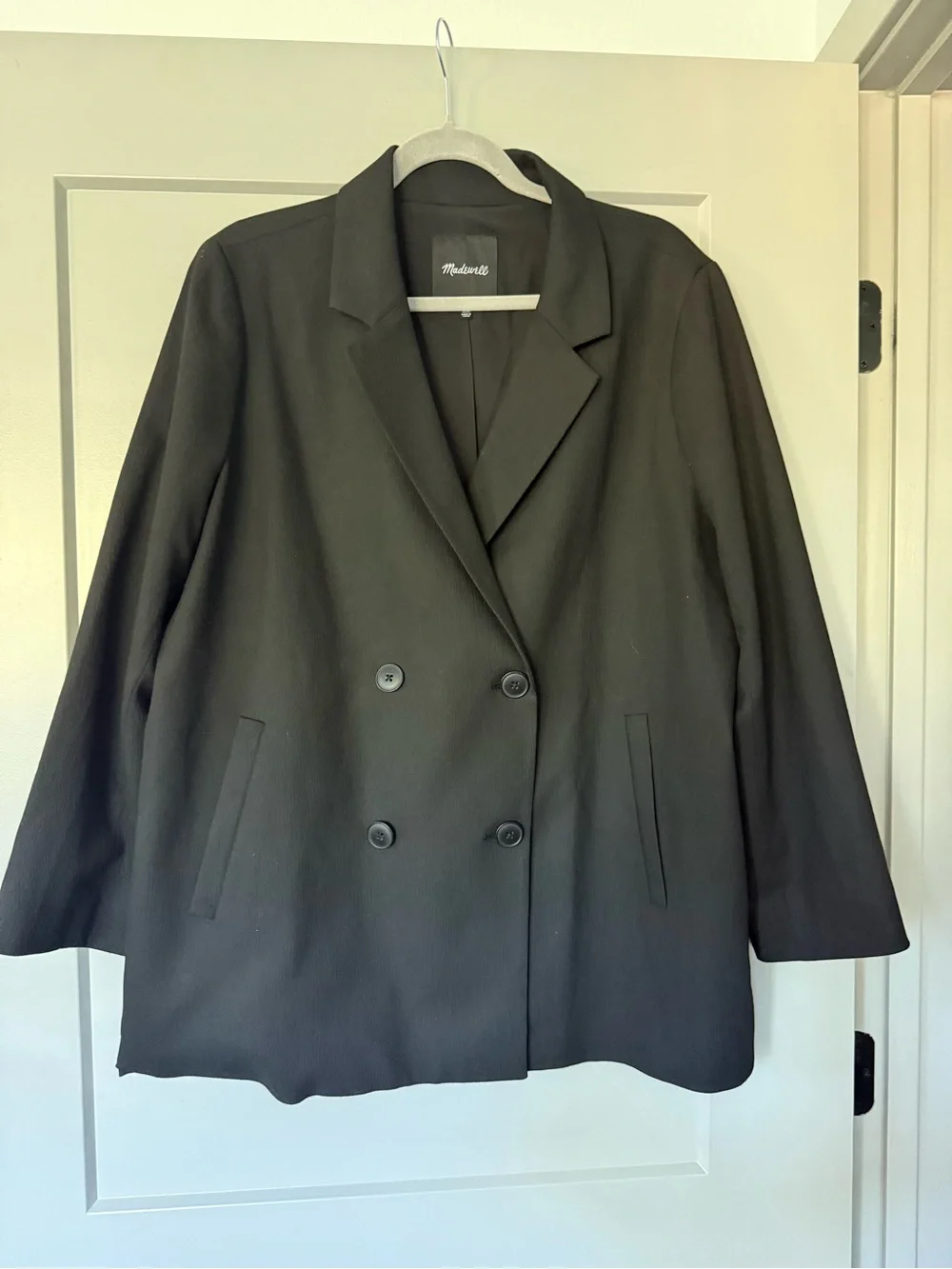 Madewell Caldwell Double Breasted Blazer Black Two Button Edition – Size XXL
